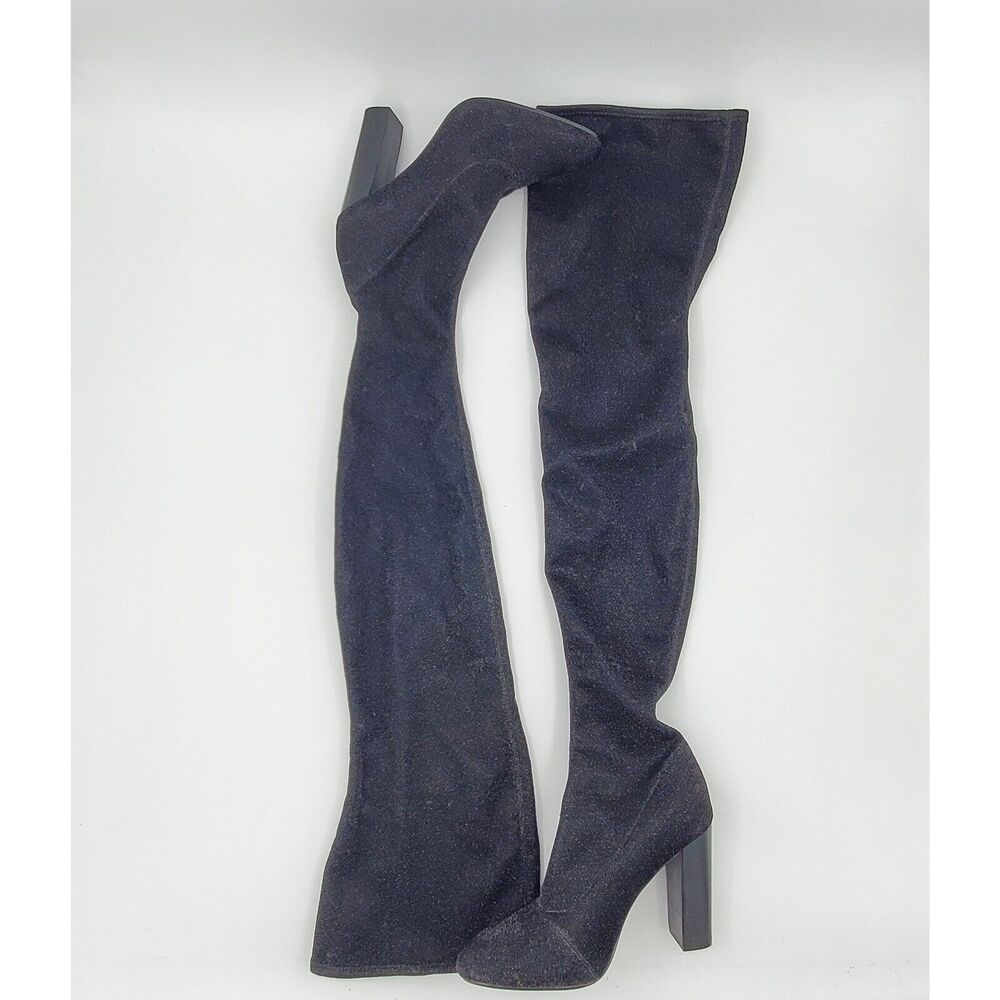 Steve Madden Euphoric Black Over The Knee Fashion Boots Womens Size 7 M